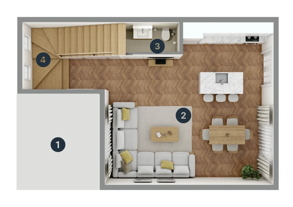 3 Bedroom Duplex floor plan