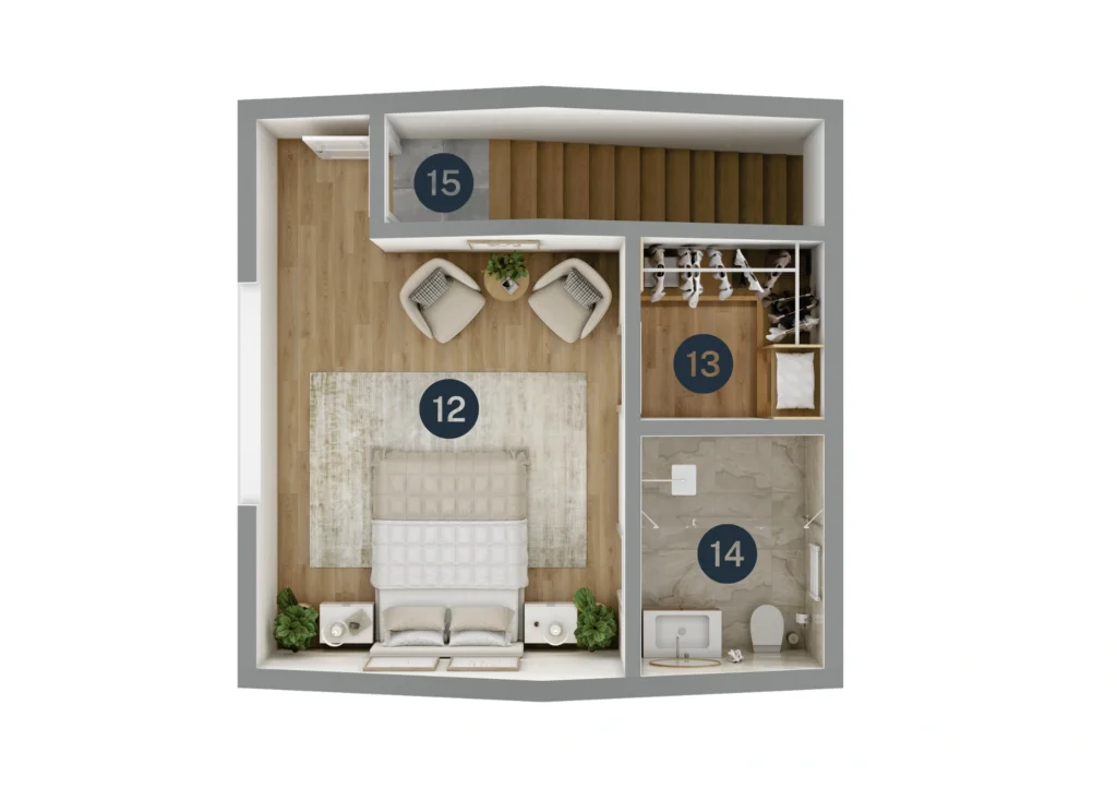 3 bedroom triplex floor plan 3